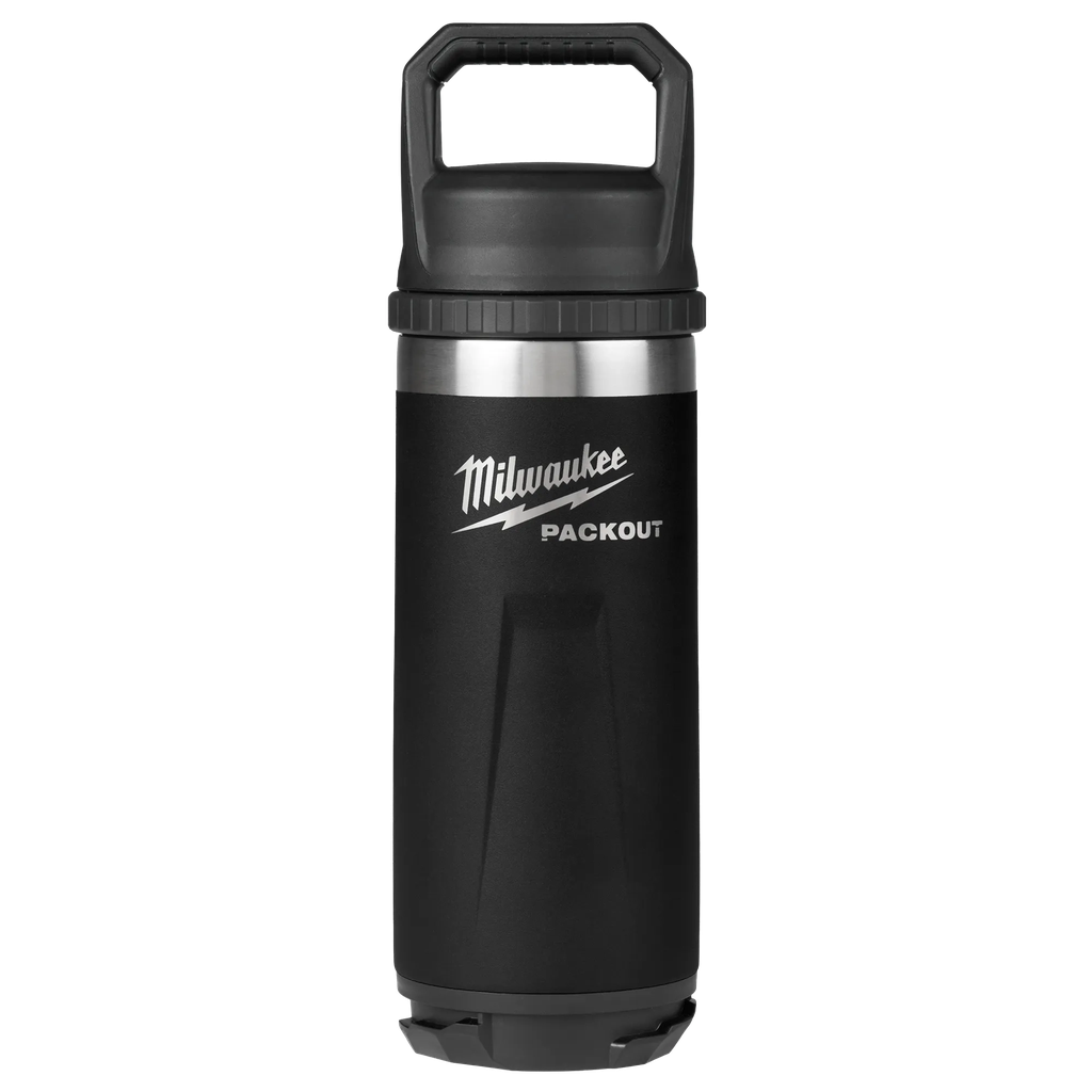 BOTELLA TERMICA NEGRA PACKOUT DE 18OZ C/TAPA 48-22-8382B