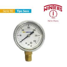 MANOMETRO 0-200PSI CONEX VERT 1/4" NPT CARATULA 2" FAVW200