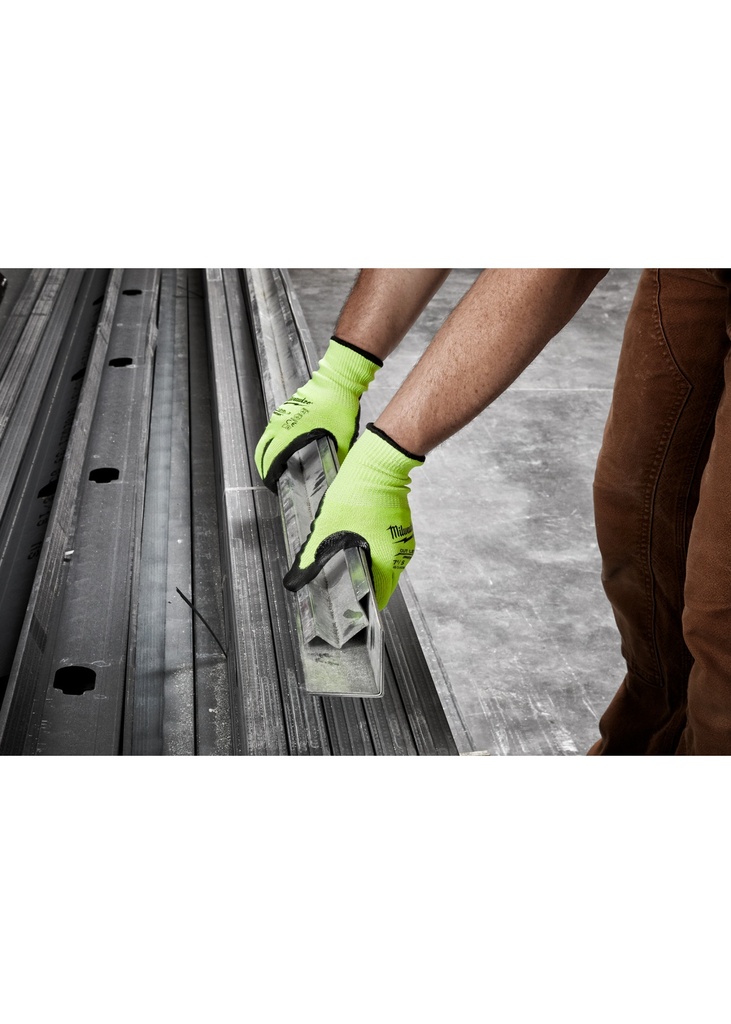 GUANTES POLIURETANO NIVEL CORTE 3 ALTA VISIBILIDAD TALLA L (48-73-8932) MILWAUKEE