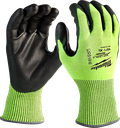 GUANTES DE POLIURETANO NIVEL DE CORTE 4 ALTA VISIBILIDAD TALLA L (48-73-8942)  MILWAUKEE