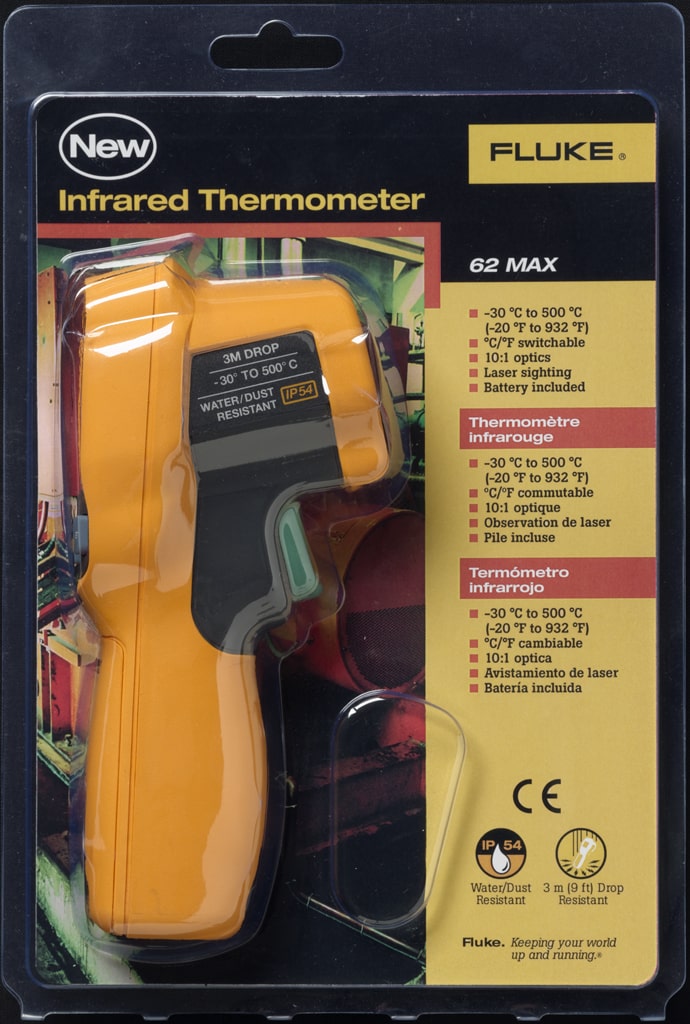 TERMOMETRO INFRARROJO TIPO PISTOLA (-30º/500ºC) IP54 (62MAX) FLUKE