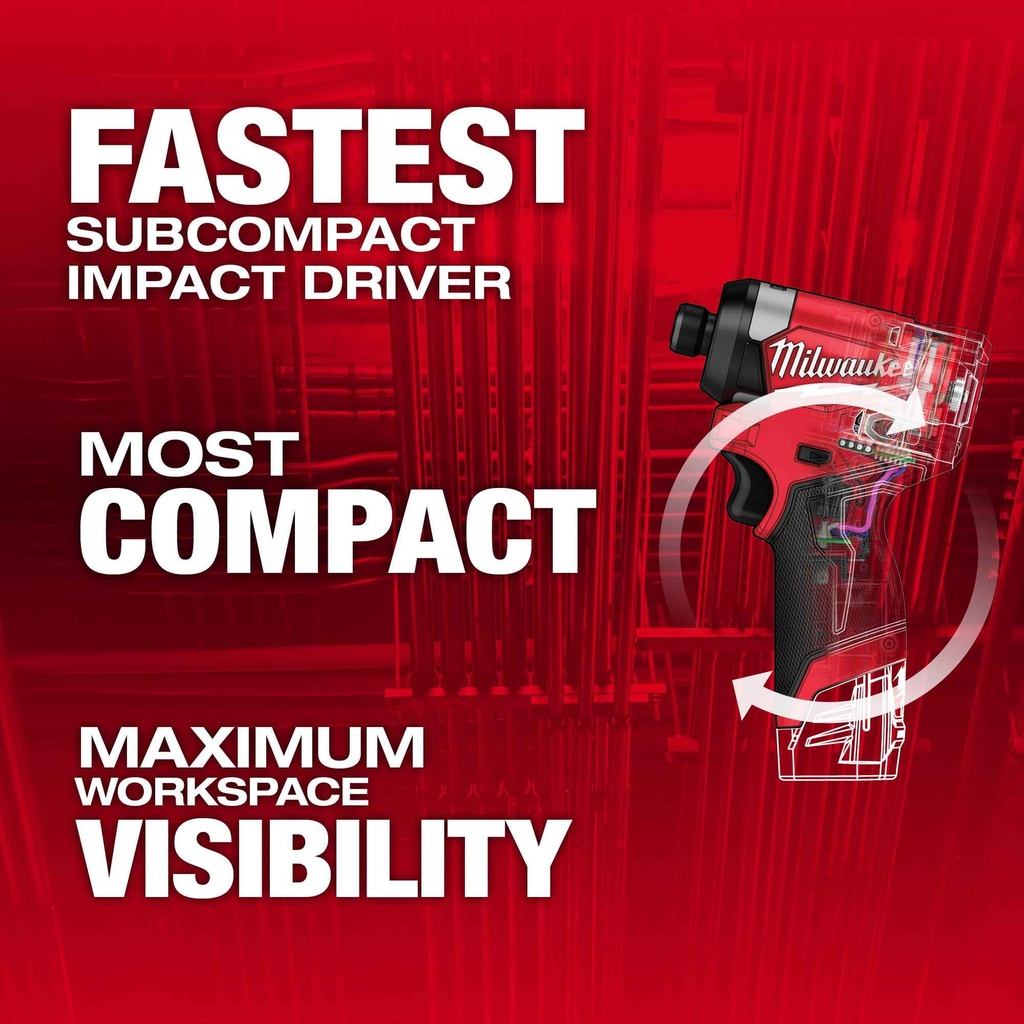 5. ATORNILLADOR DE IMPACTO A BATERIA M12 DE 1/4&quot; (3453-22) MILWAUKEE