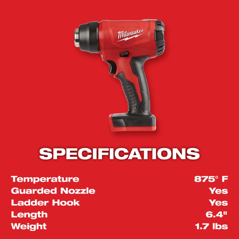 PISTOLA DE CALOR COMPACTA M18™ (2688-20) MILWAUKEE