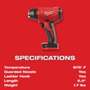 PISTOLA DE CALOR COMPACTA M18™ (2688-20) MILWAUKEE