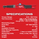 LLAVE DINAMOMÉTRICA DIGITAL M12 FUEL™ DE 1/2" CON ONE-KEY™ (2466-20) MILWAUKEE