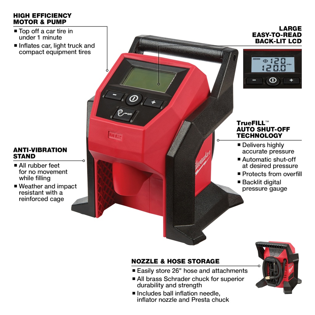 INFLADOR COMPACTO M12™ (2475-20) MILWAUKEE