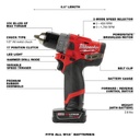 TALADRO PERCUTOR M12 FUEL™ DE 1/2" (2504-22) MILWAUKEE