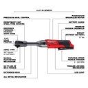 TRINQUETE DE ALCANCE EXTENDIDO M12 FUEL™ DE 3/8" (2560-20) MILWAUKEE