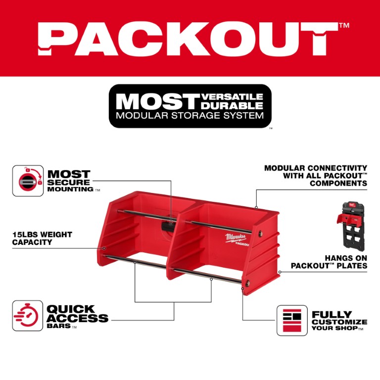 ESTANTE PARA HERRAMIENTAS PACKOUT™ (48-22-8340) MILWAUKEE