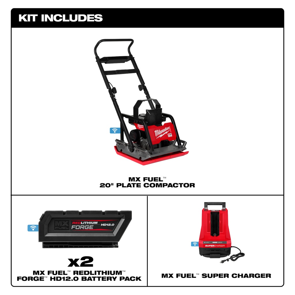KIT COMPACTADOR DE PLACA MX FUEL™ DE 20" (MXF220-2HD) MILWAUKEE