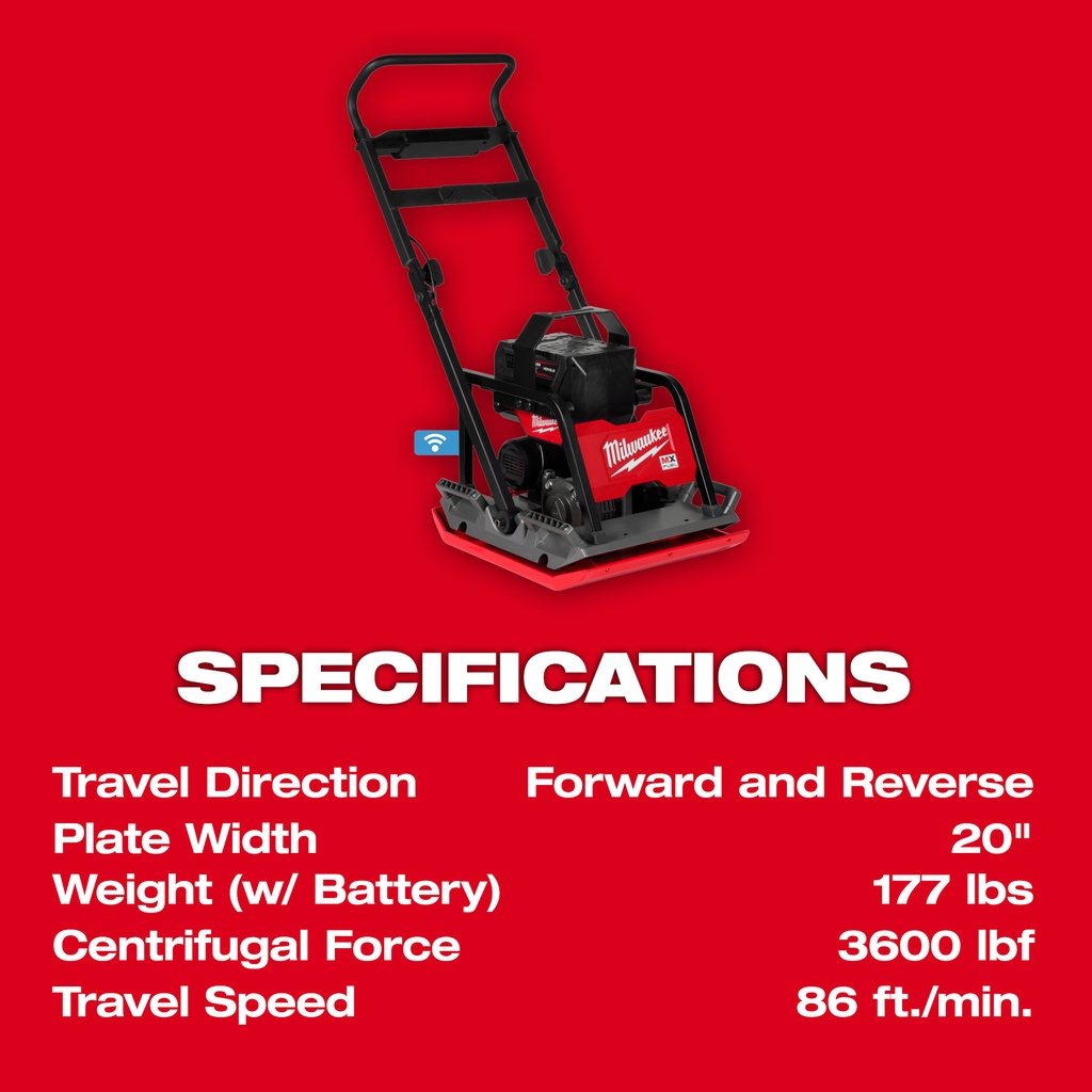 KIT COMPACTADOR DE PLACA MX FUEL™ DE 20" (MXF220-2HD) MILWAUKEE