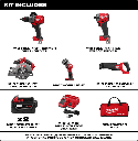 KIT COMBO DE 5 HERRAMIENTAS A BATERÍA (3697-25) MILWAUKEE