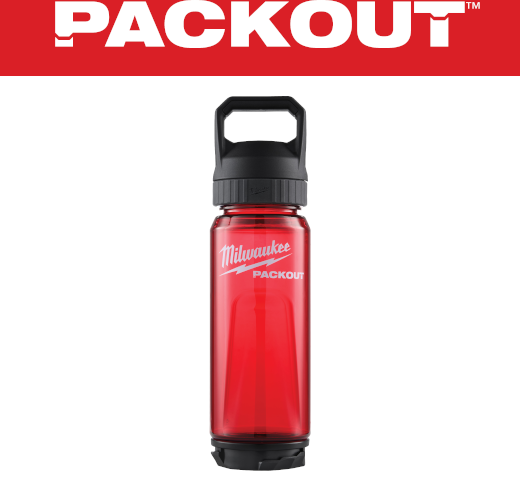 BOTELLA ROJA PACKOUT C/ TAPA 25OZ 48-22-8371R