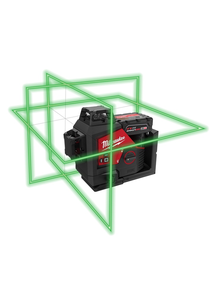 KIT DE LÁSER DE 3 PLANOS VERDE 360° M12 (3632-21)