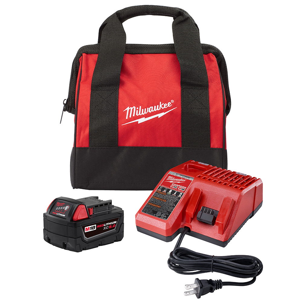 BATERÍA REDLITHIUM M18 XC 5.0 + CARGADOR DUAL - KIT 12V/18V (48-59-1850)