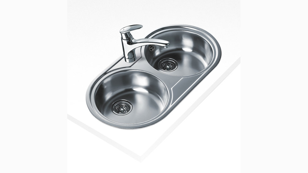 FREGADERO ACERO INOXIDABLE DR 80 2C DOS POZOS P/EMPOTRAR TEKA 