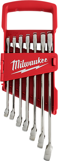 Juego de llaves combinadas de trinquete de 7 piezas - SAE (48-22-9406) MILWAUKEE