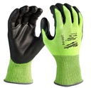 GUANTES DE POLIURETANO NIVEL DE CORTE 4 ALTA VISIBILIDAD TALLA L (48-73-8942)  MILWAUKEE