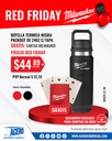 BOTELLA TERMICA PACKOUT™ 24 OZ NEGRA (48-22-8396B) MILWAUKEE