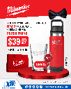 BOTELLA TERMICA PACKOUT™ 24 OZ ROJA (48-22-8396R) MILWAUKEE