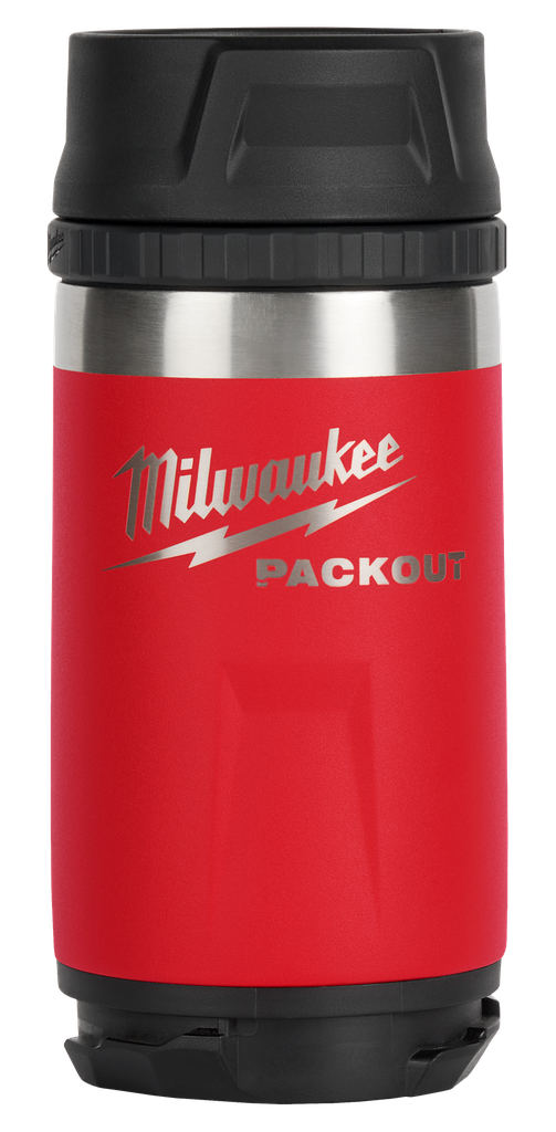BOTELLA TERMICA ROJA PACKOUT DE 12OZ C/TAPA 48-22-8391R