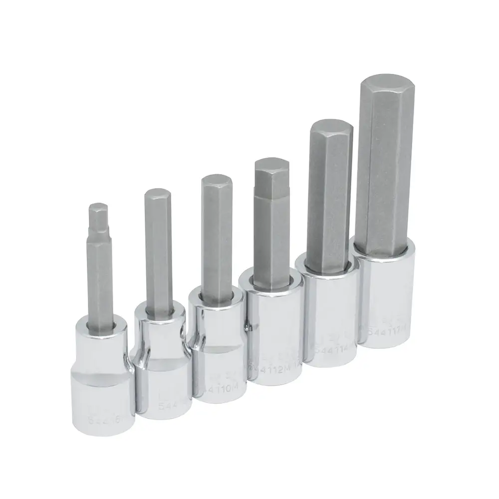 JGO. DADOS PUNTA HEXAGONAL METRICO 6-17MM DE 1/2" (5441M6) URREA
