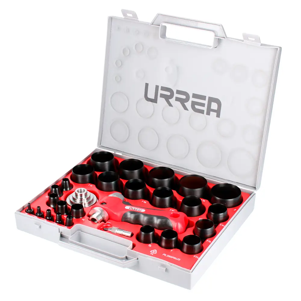 JUEGO DE 25 SACABOCADOS MANGO ADAPTADOR DE 1/8" A 2" (49902A) URREA