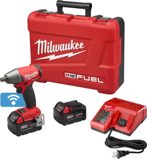 LLAVE DE IMPACTO 1/2" ONE-KEY M18 FUEL SIN CARBONES INALÁMBRICA 18V CON BATERÍA DE 5 AMP (2759-22) MILWAUKEE