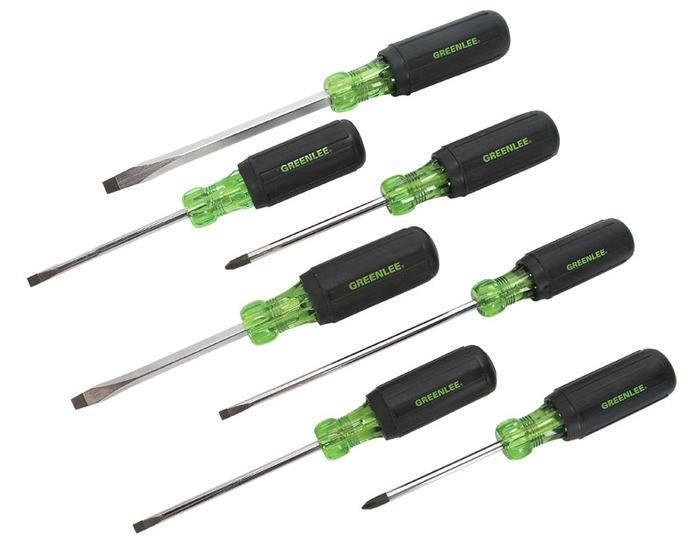 [0153-02C] JUEGO DE DESTORNILLADORES DE 7 PIEZAS (0153-02C) GREENLEE