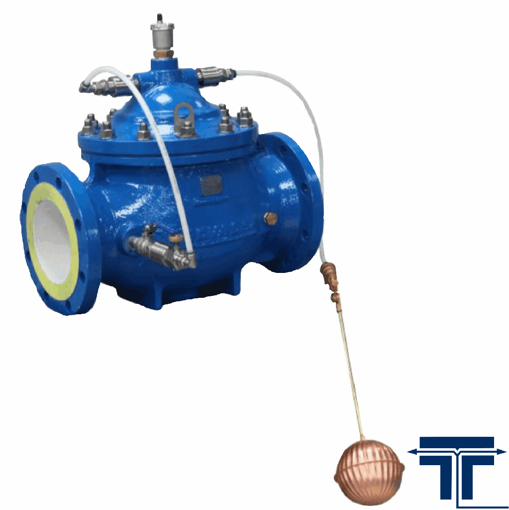 VÁLVULA PILOTEADA P/CONTROL NIVEL VCNP 4" C/FLOTADOR ANSI125 TECVAL