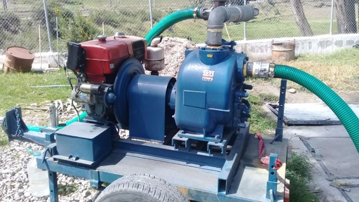 ALQUILER DE REMOLQUE BOMBA AUTOCEBANTE + MOTOR DIESEL- 375 GPM / 45 PSI