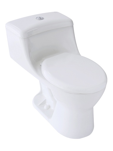 [JSSI61141301CB]  INODORO EGO PURE REDONDO BLANCO  ONE PIECE CON ASIENTO SLOW DOWN,  SELLO DE CERA, SET DE ANCLAJE TAZA PISO, TAPAS ANCLAJE Y MANGUERA DE ABASTO CON LLAVE ANGULAR JSSI61141301CB 
