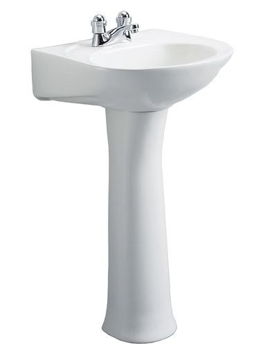 [JSP066261301CE] JSP066261301CE LAVABO POMPANO PLUS CON PEDESTAL LARGO BLANCO