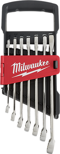 [48-22-9507] Juego de llaves combinadas de 7 piezas - Métricas (48-22-9507) MILWAUKEE