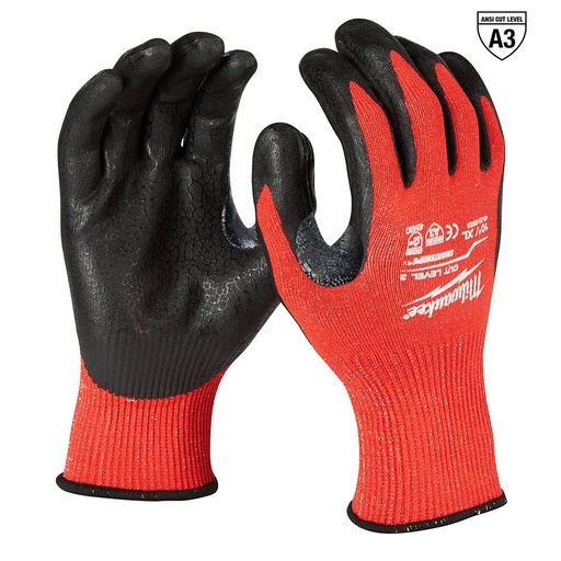 [48-22-8933] GUANTES DE NITRILO NIVEL DE CORTE 3 TALLA XL (48-22-8933) MILWAUKEE