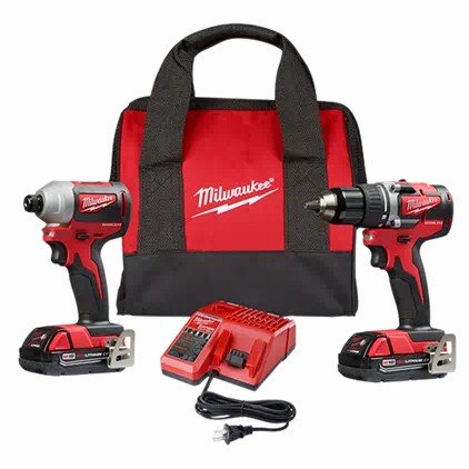 [2900-22CT] KIT TALADRO PERCUTOR 1/2" -ATORNILLADOR DE IMPACTO 1/4" M18 SIN CARBONES 18V CON BATERÍAS DE 2 AMP (2900-22CT) MILWAUKEE