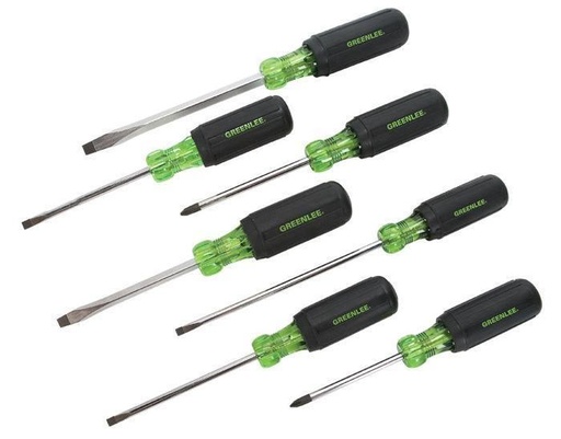 [0153-02C] JUEGO DE DESTORNILLADORES DE 7 PIEZAS (0153-02C) GREENLEE