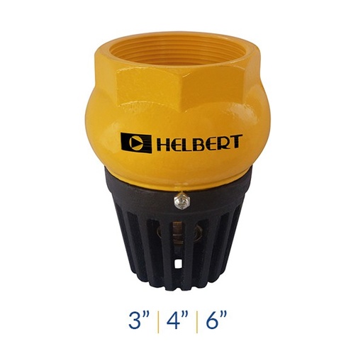 [HDVP] VÁLVULA DE PIE 6" 150PSI HIERRO FUNDIDO HDVP HELBERT