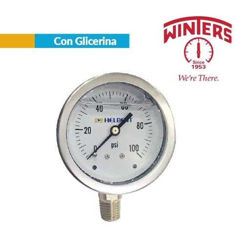 [ FBVW200] MANOMETRO 0-200PSI GLICER CON-VERT 1/4" CARAT 2-1/2" FBVW200